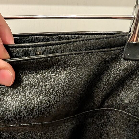 Black Vegan Leather Jaspre Skirt - Picture 6 of 7